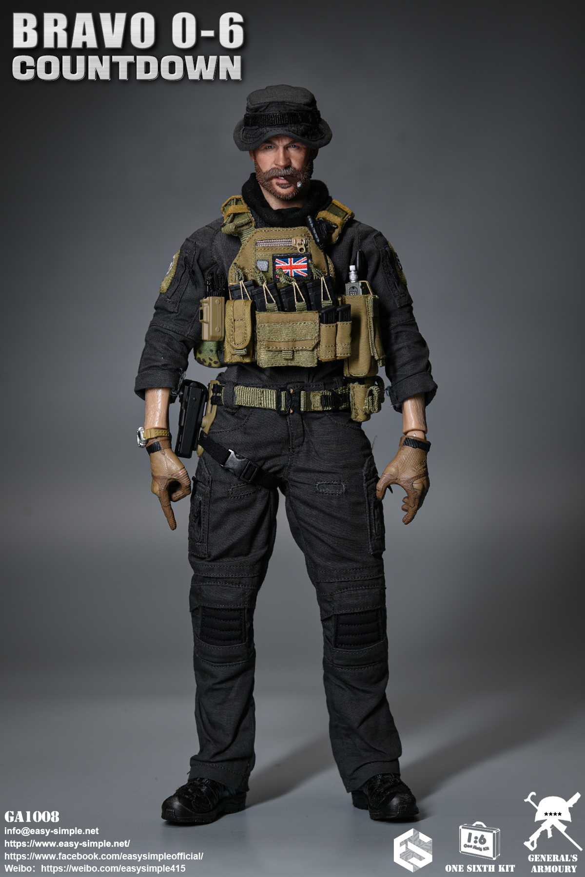 [สั่งจอง] General's Armoury GA1008 1/6 : Bravo 0-6 Countdown