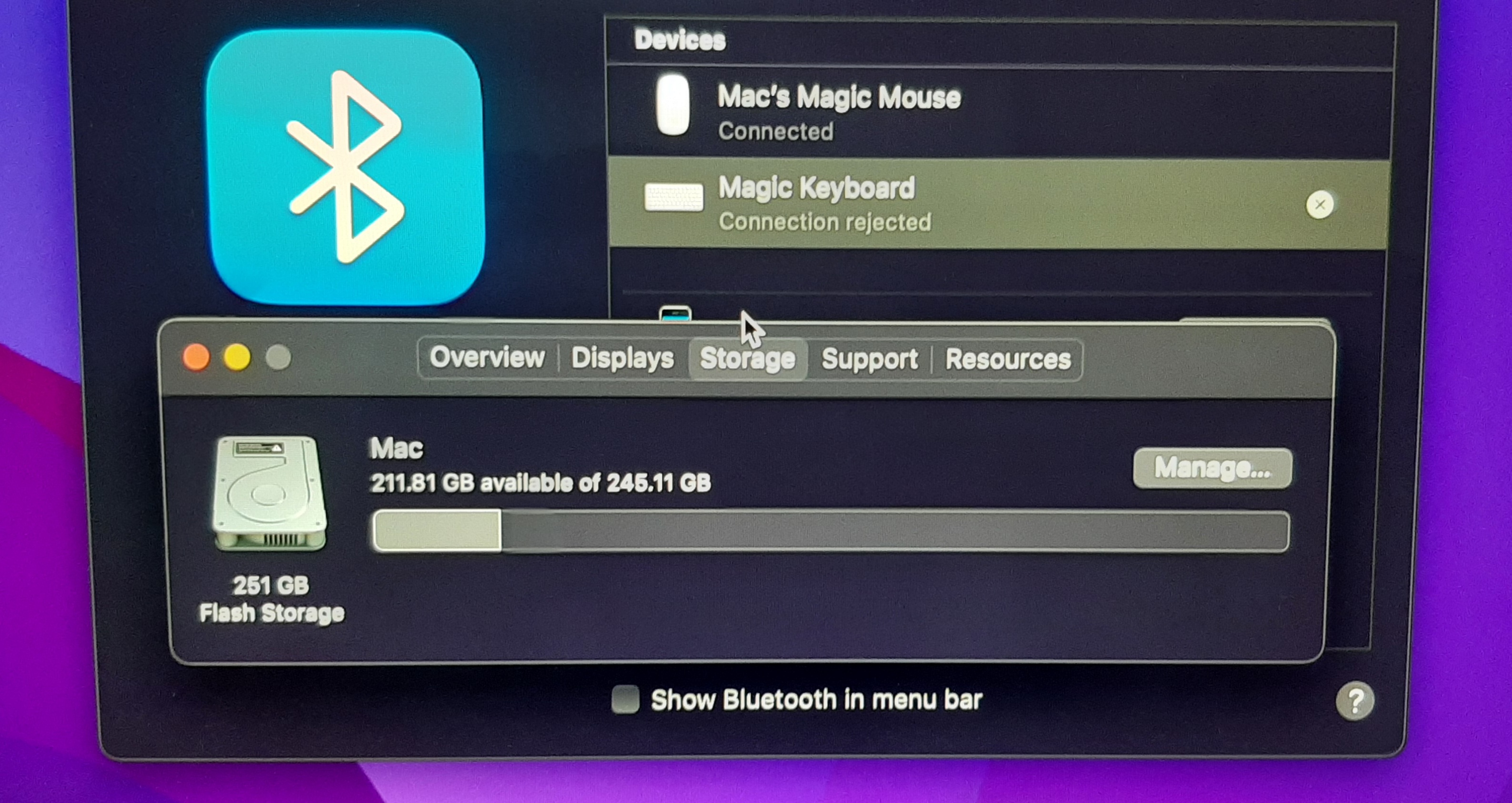iMac M1 24inch 2021 พร้อมคีย์บอร์ดเม้าส์ บูทูธ (M1 Ram8GB SSD256GB) สีชมพู สภาพดี มือสอง ประกันร้าน 1 เดือน