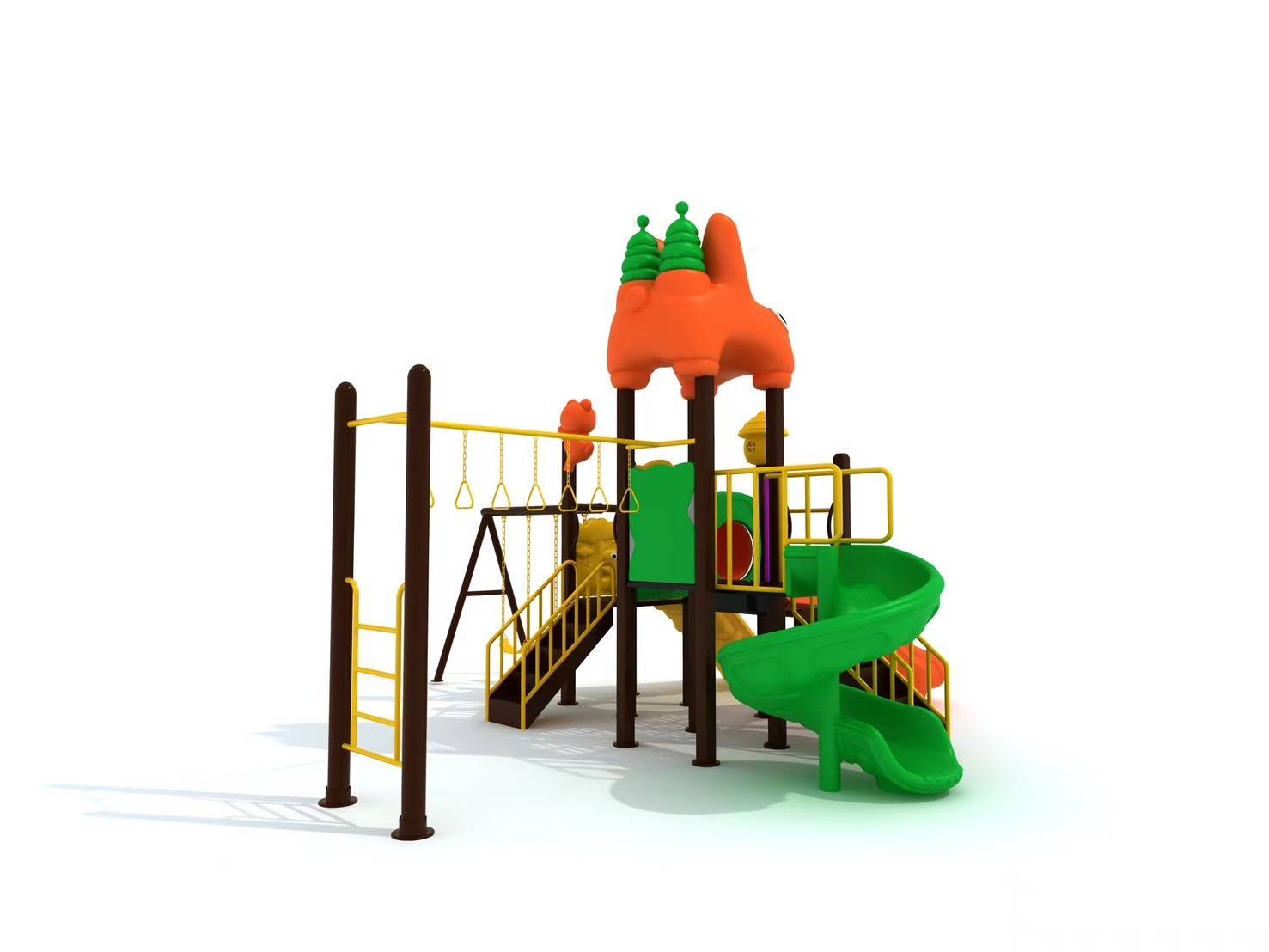 เครื่องเล่นสนาม ชุดCony Slide&Swing สนามเด็กเล่น ,เครื่องเล่นสนามกลางแจ้งในร่มราคาถูก, เครื่องเล่นสนามปฐมวัย ครุภัณฑ์สนามเด็กเล่น สพฐ โครงการโรงเรียนประชารัฐ playground,สไลเดอร์,ของเล่นเสริมพัฒนาการ,เครื่องเล่นสนาม, สนามเด็กเล่น