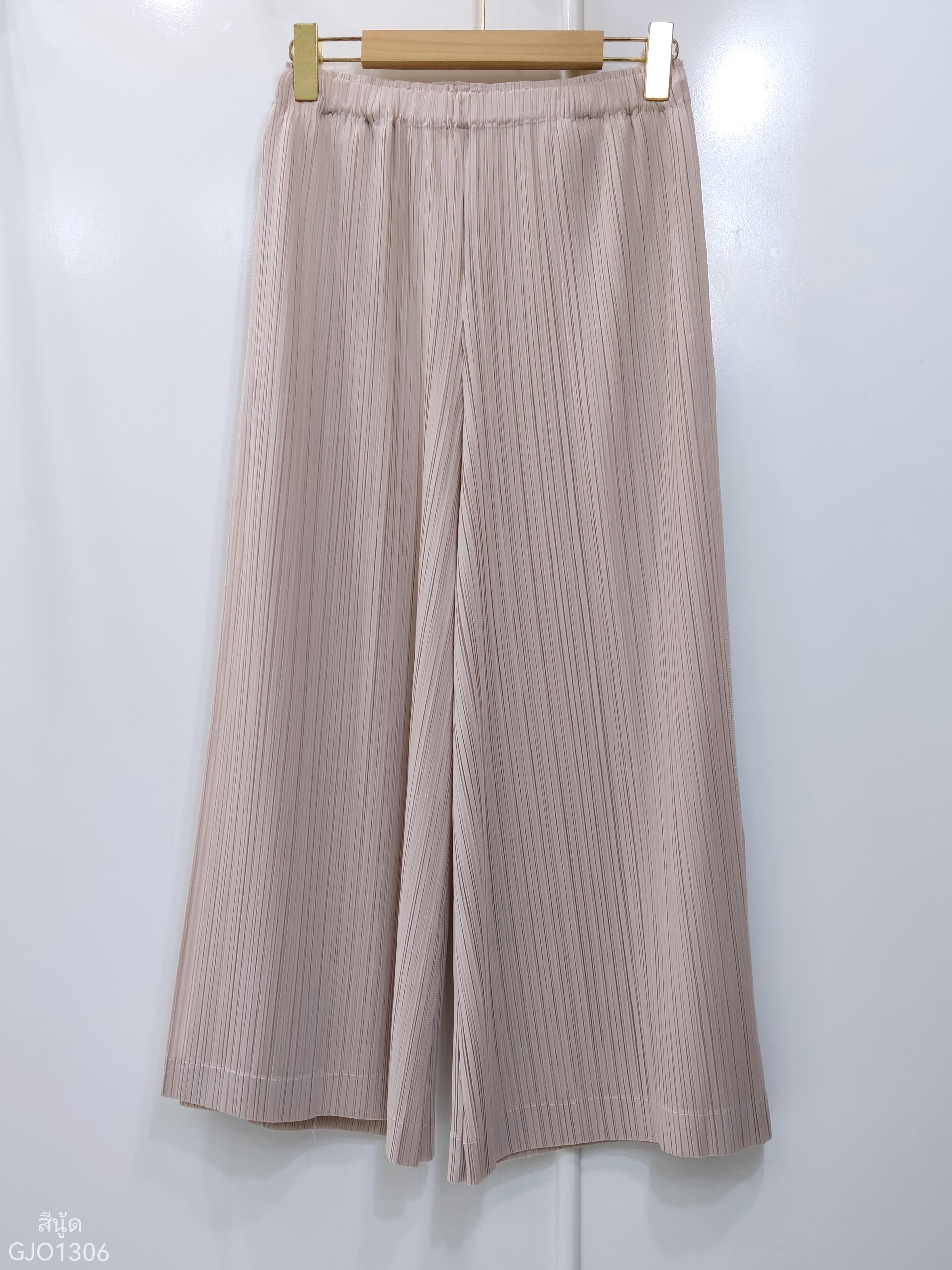 ยาว 33,ยาว 36นิ้ว 2MUAY รุ่น GJO1306 กางเกงพลีทคุณภาพ DOUBLE LAYER STRAIGHT PLEATED PANTS 15 สี FREE SIZE