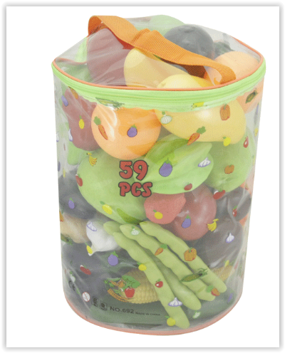 01421 ผัก-ผลไม้ 59 ชิ้น (ถุงใหญ่) ของเล่นเสริมพัฒนาการ ,ของเล่นเสริมทักษะ,ของเล่นเด็ก, สื่อการสอนอนุบาล