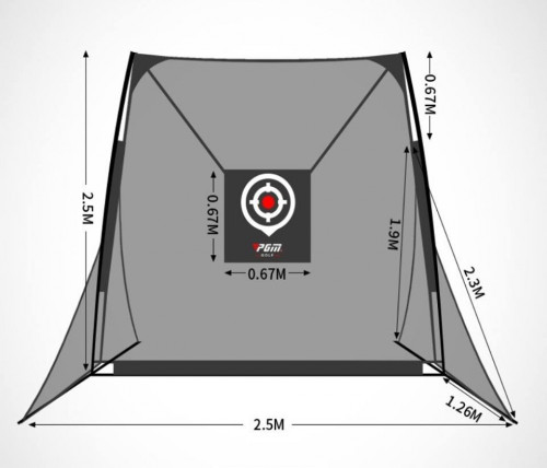 Golf Practice Net ตาข่ายฝึกซ้อมกอล์ฟ PGM LXW015 Size 2.5 x2.5 x1.26 M. มีเป้าให้ 2 แบบ ซ้อมไดร์ฟ ซ้อมชิพ ( ไม่รวมพรม Not including the mat )
