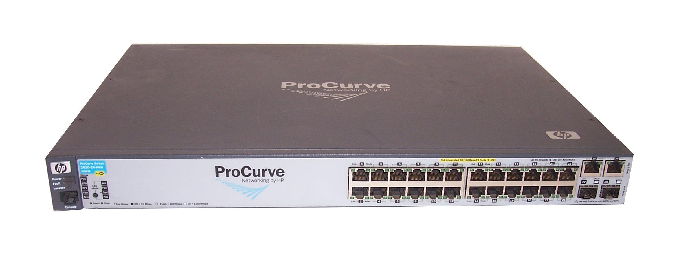 HP PROCURVE 2610-24 (Has 24 Auto-Sensing 10/100 Ports Has 2 Auto-Sensing 10/100/1000 Ports)