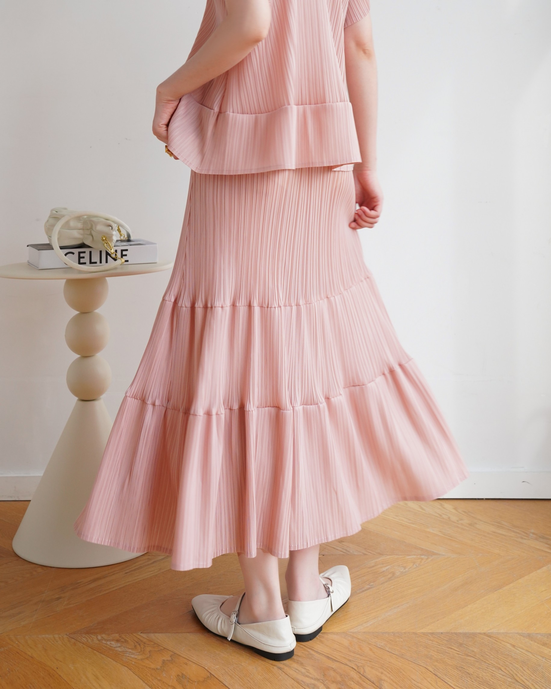 ปรับราคาลง20%!! ยาว 34นิ้ว! 2MUAY รุ่น GJO1124 กระโปรงพลีทคุณภาพ RIPPLE PLEATED SKIRT 10 สี FREE SIZE