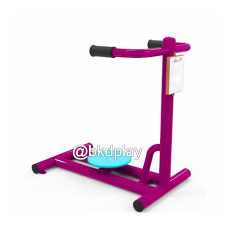 เครื่องออกกำลังกายกลางแจ้งผู้ใหญ่,บริหารข้อ สะโพก แบบบิดเอว เดี่ยว ,ลานกีฬาอเนกประสงค์ ,สวนสาธารณะ ,เทศบาล ,หมู่บ้าน ,ผลิตในไทย ,สั่งทำตามสีที่ต้องการได้ ขนาด 60x100x100 ซม.
