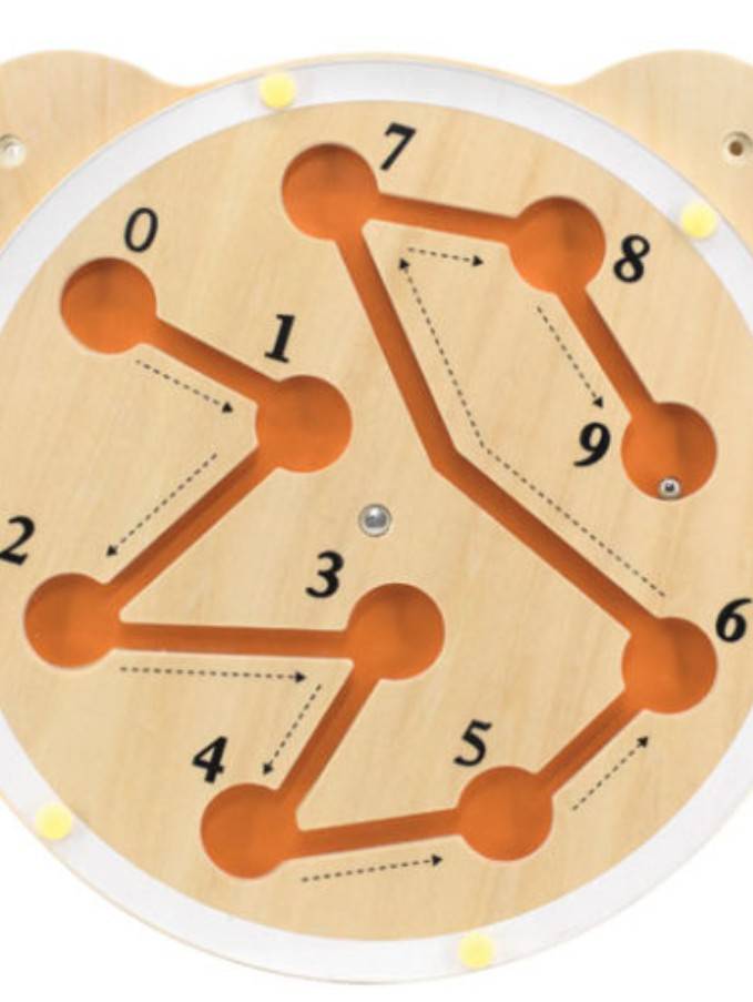 ชุดเกมติดผนังน้องหมี,เขาวงกต , แผ่นติดผนัง เกมส์ไม้ ของเล่นเสริมพัฒนาการ, ของเล่น,ของเล่นติดผนัง,แถบแม่เหล็ก