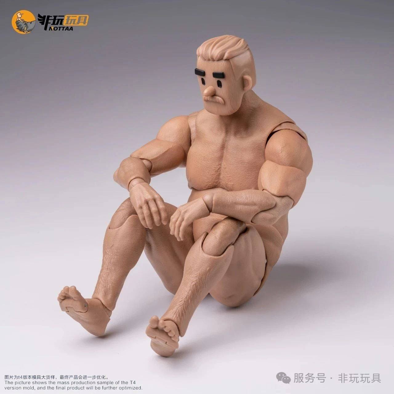 [สั่งจอง]nottaa 1/12 : Middle-aged square-headed man body (17ซม.)