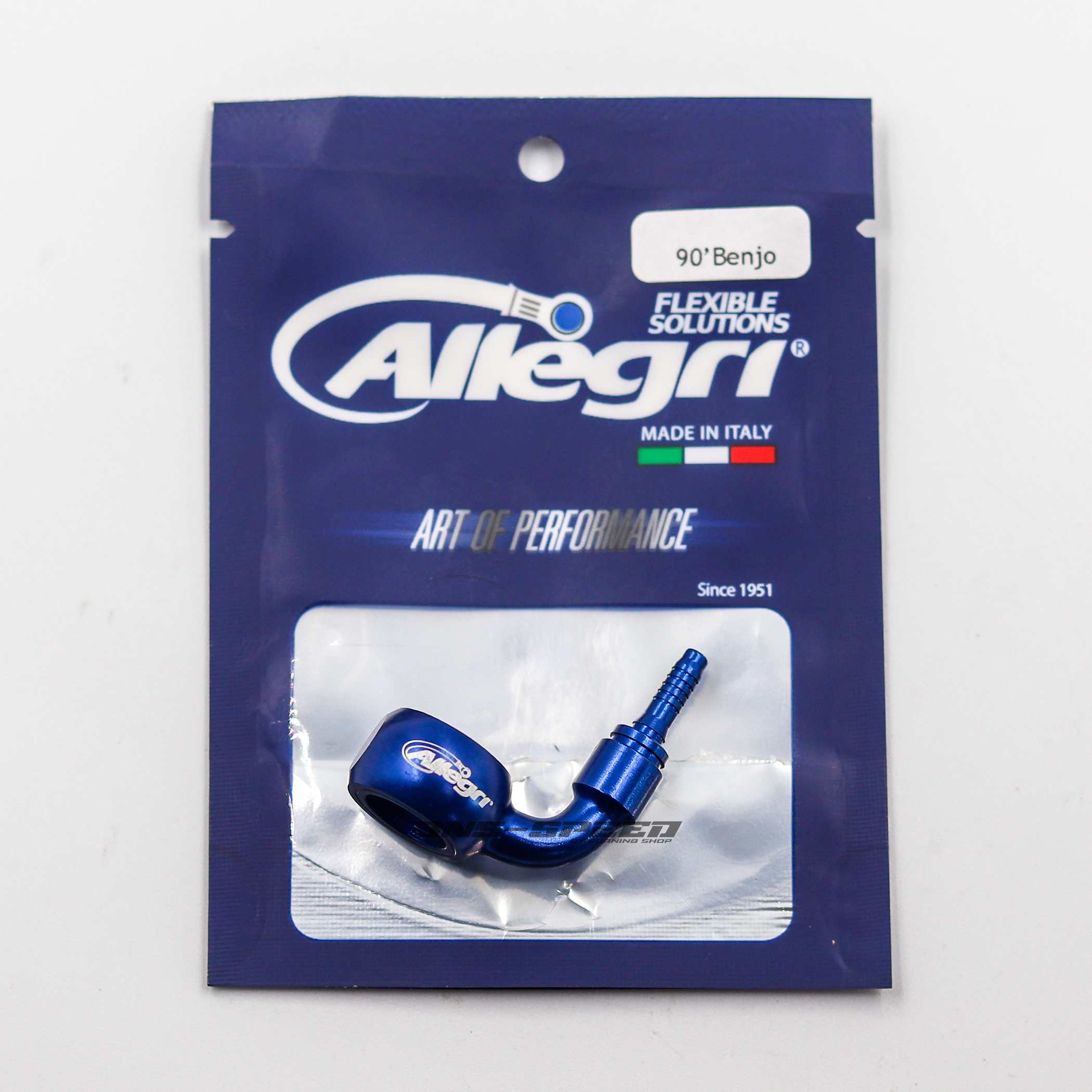 หัวเบรค Allegri 90° Banjos - Blue