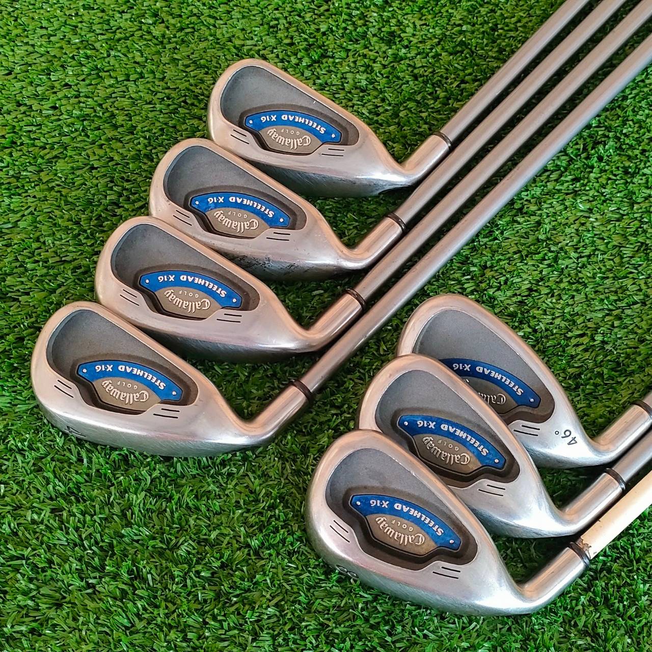 ** ไม้กอล์ฟสำหรับท่านที่ถนัดซ้าย ** ชุดเหล็ก CALLAWAY STEELHEAD X-16 มีเหล็ก 4-9 เเละ PW