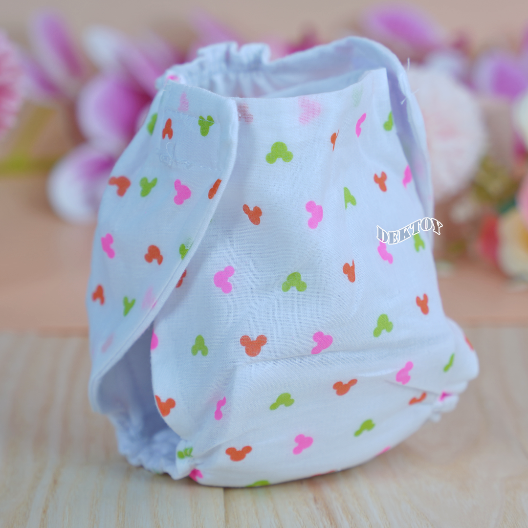 Gold Baby กางเกงผ้าอ้อมสาลูเป้าหนาขาจั๊มซักได้แพ็ค 12 ผืน