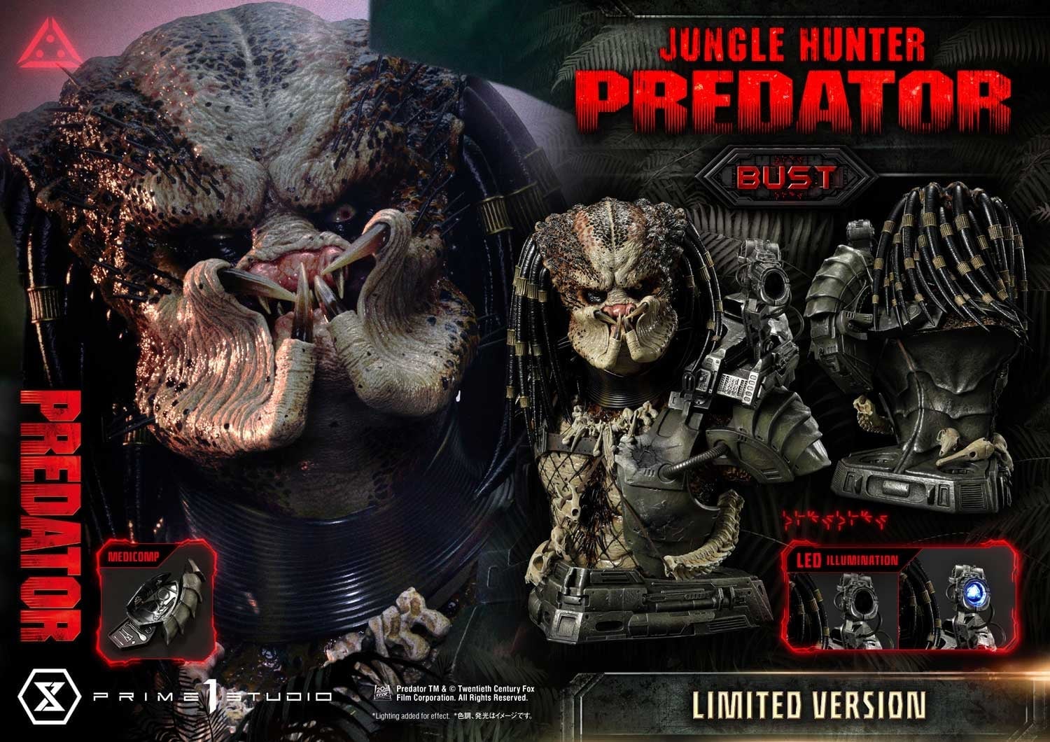 [สั่งจอง]Prime 1 Studio 1/3 : Jungle Hunter Predator Bust (Predator 1987)