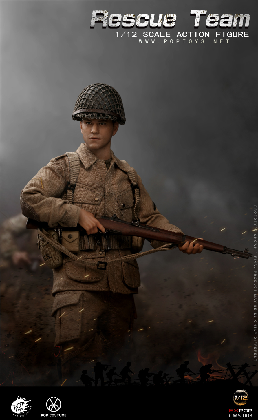 [สั่งจอง] POPTOYS 1/12 CMS003 WWII US Rescue Squad Paratrooper