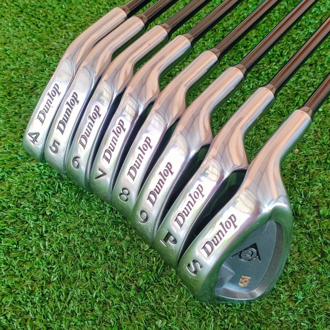 ชุดเหล็ก DUNLOP 65i มีเหล็ก 4-9 เเละ PW SW ก้าน DUNLOP 65i FLEX R สภาพสวยมากๆ 90% ขึ้นไป ไม้กอล์ฟมือสอง ของแท้ BY NakaraLuxurious