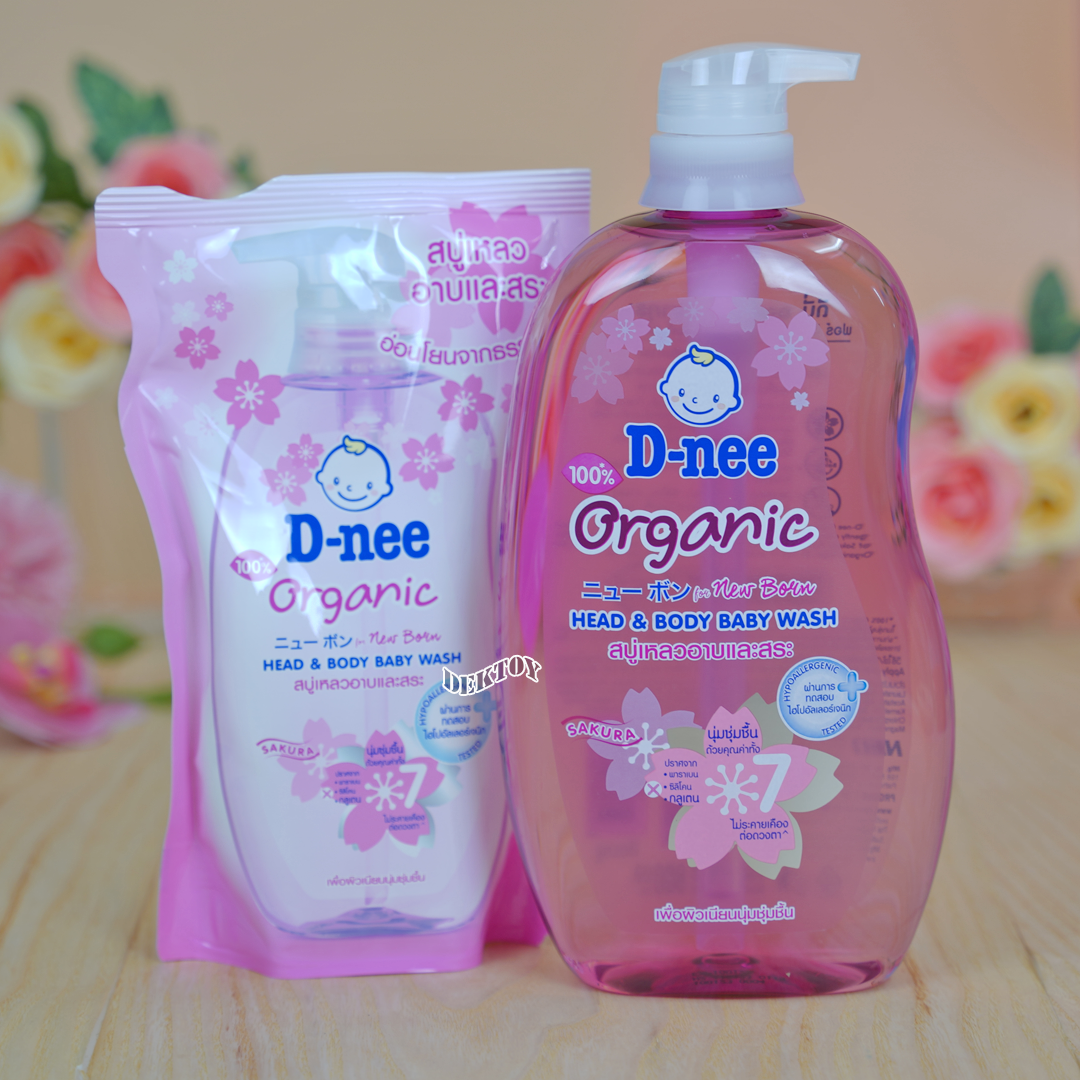 D-nee ดีนี่ ซากุระ ฟอร์นิวบอร์น สบู่และแชมพูอาบน้ำ 800+350 มล.หัวปั๊ม ชมพูชุ่มชื้นเป็นพิเศษ