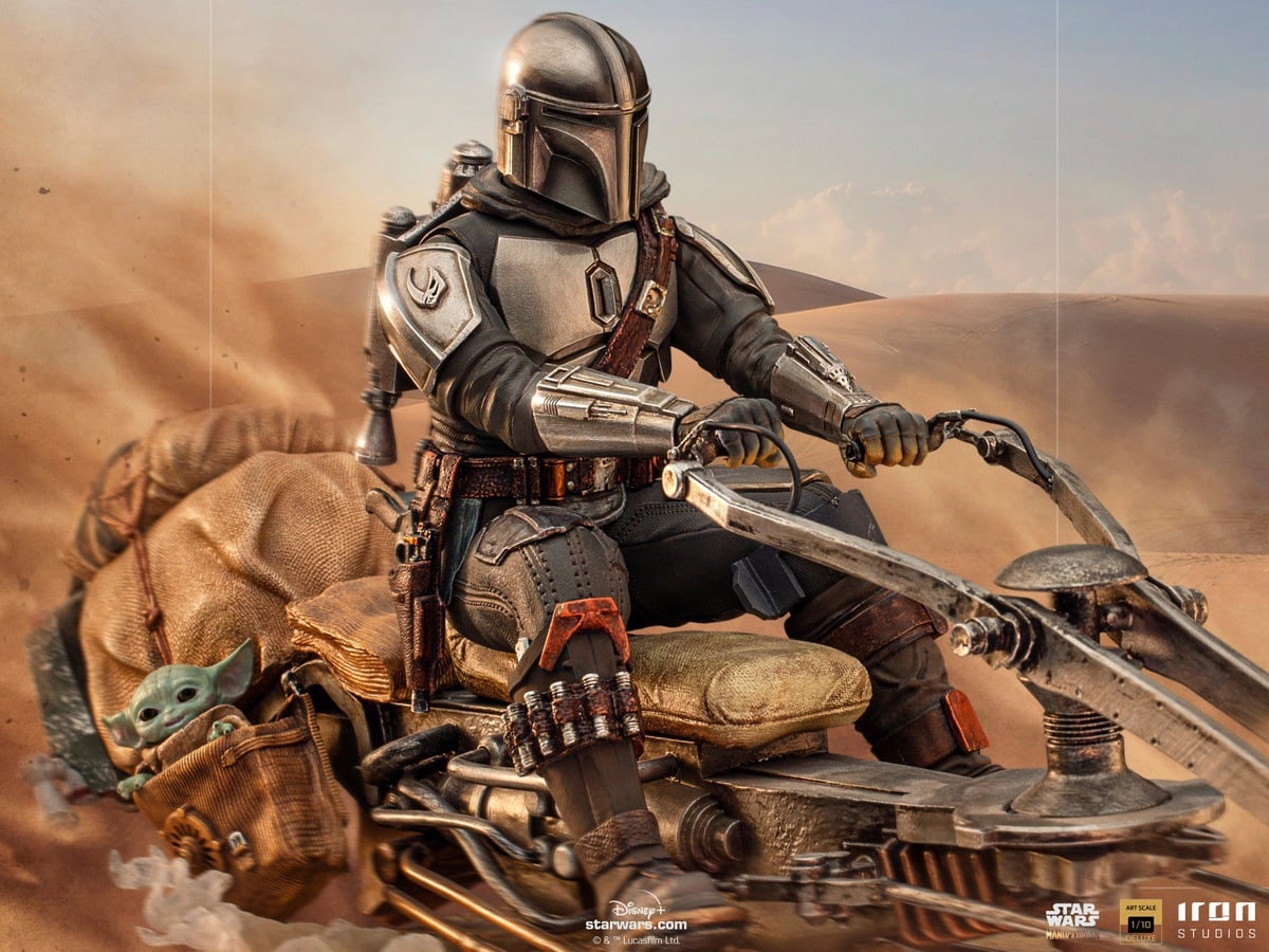 [สั่งจอง]Iron Studios LUCSWR48721-10 1/10 : The Mandalorian on Speederbike