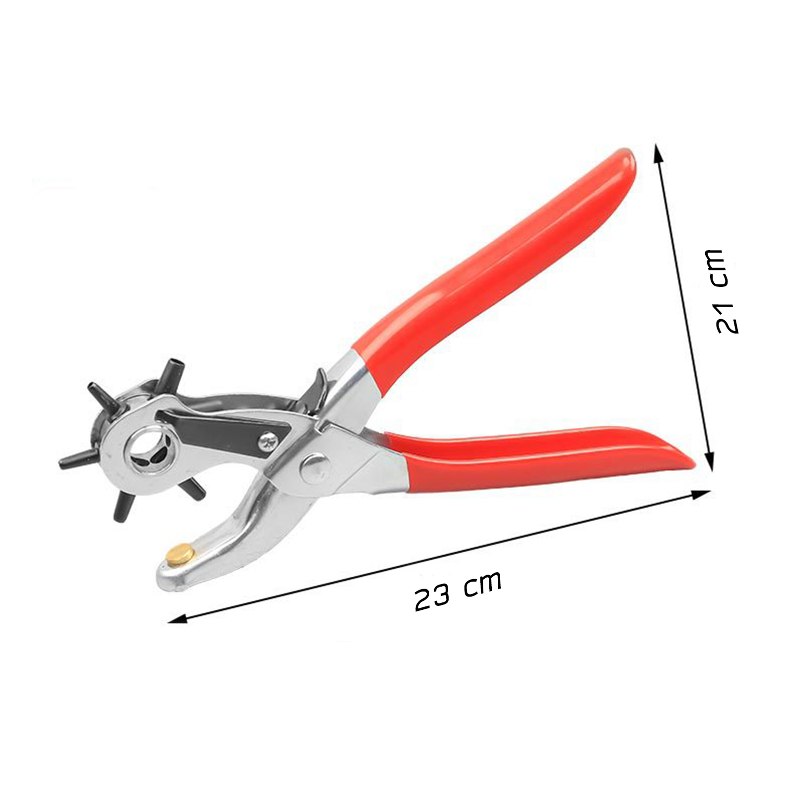 คีมเจาะรูเข็มขัด ปรับขนาดความกว้างของรูที่เจาะได้ ด้ามจับเคลือบอย่างดี สแตนเลสคุณภาพ แข็งแรง ทนทาน