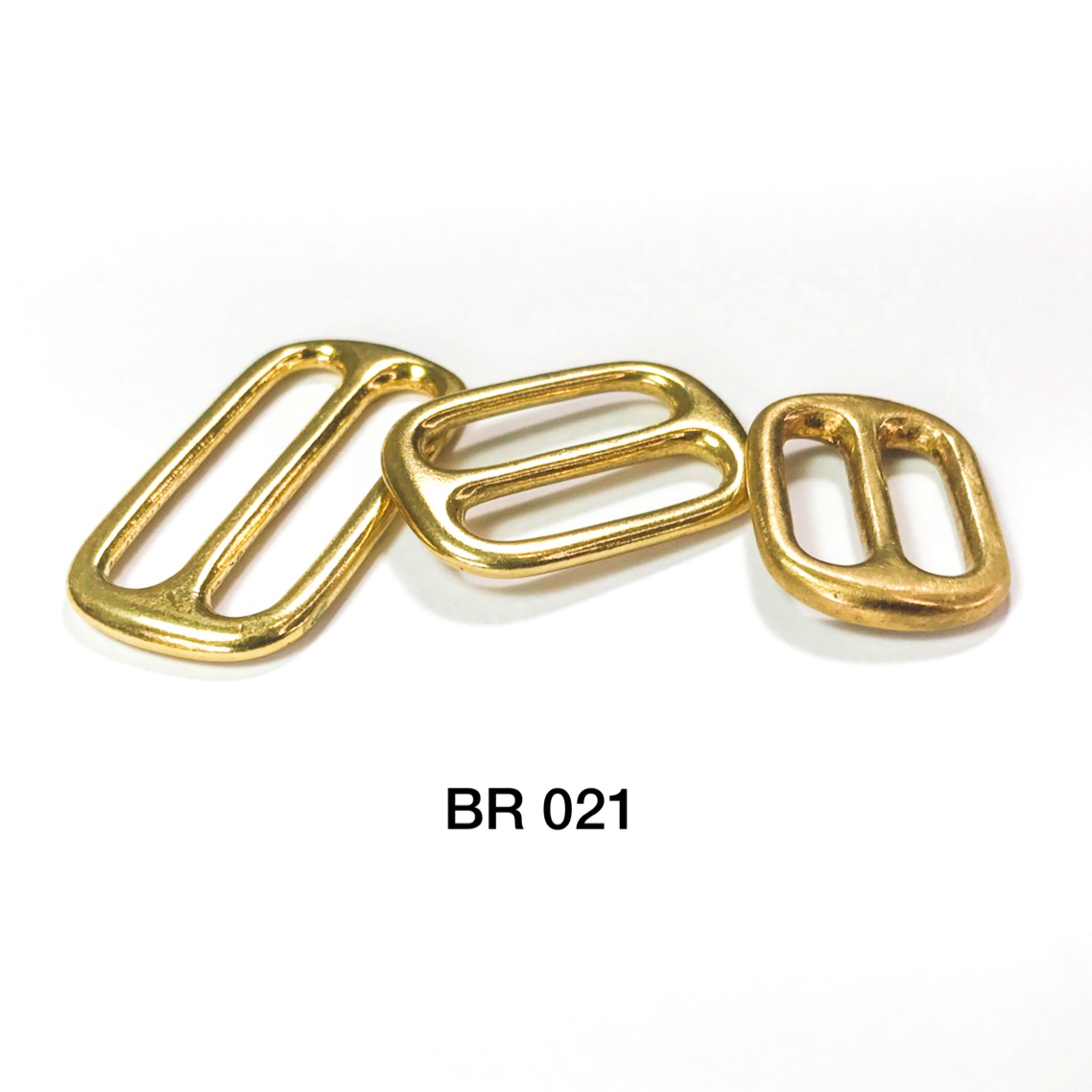 BR021 อะไหล่ทองเหลืองแท้ ตัวปรับสายกระเป๋า อุปกรณ์งานหนัง Leatherbrass **ราคาต่อชิ้น**