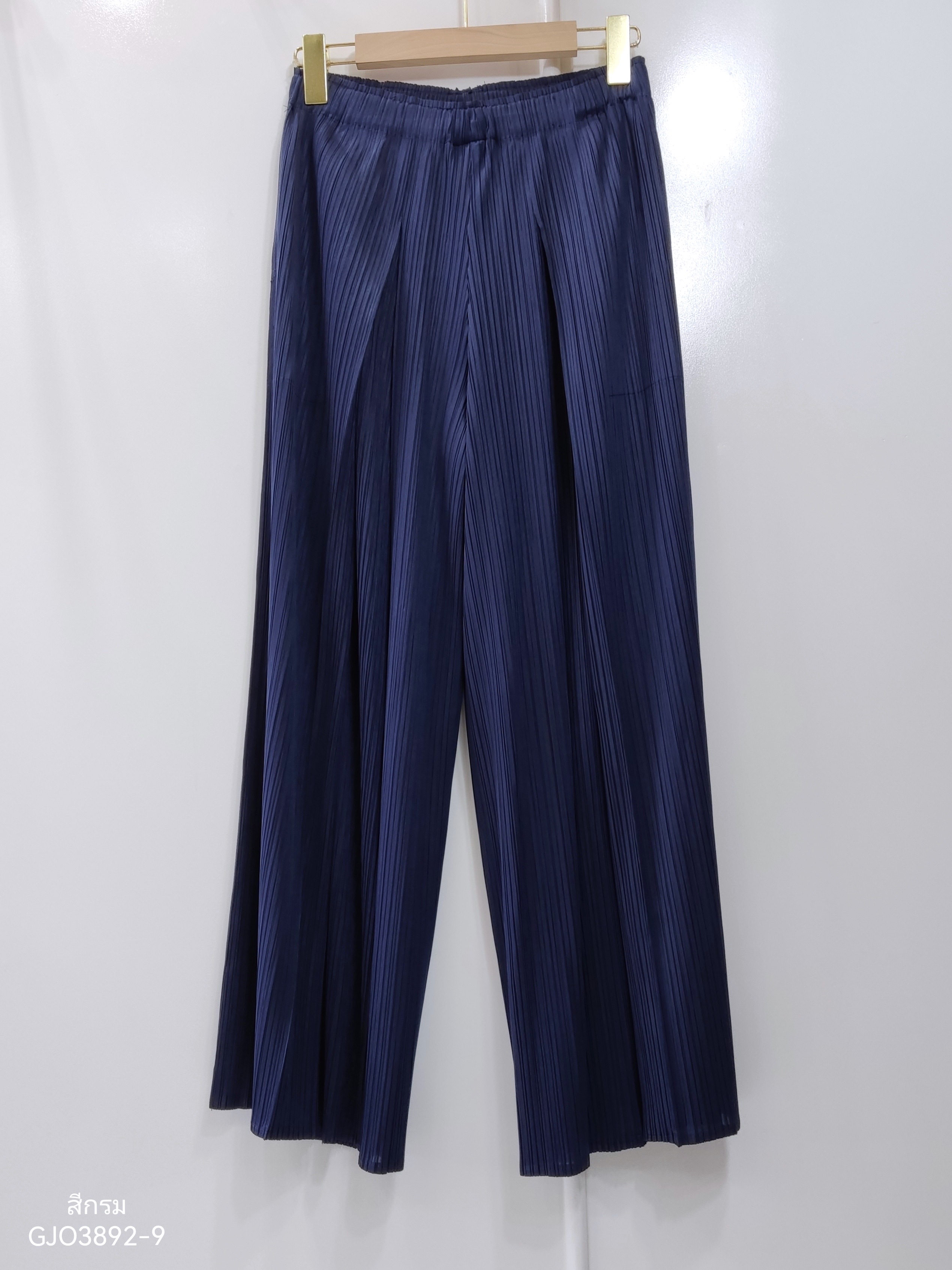 ปรับราคาลง20%!! ยาว 36.5นิ้ว 2MUAY รุ่น GJO3892-9 กางเกงพลีทคุณภาพ WIDE LEG PLEATED PANTS 10 สี FREE SIZE