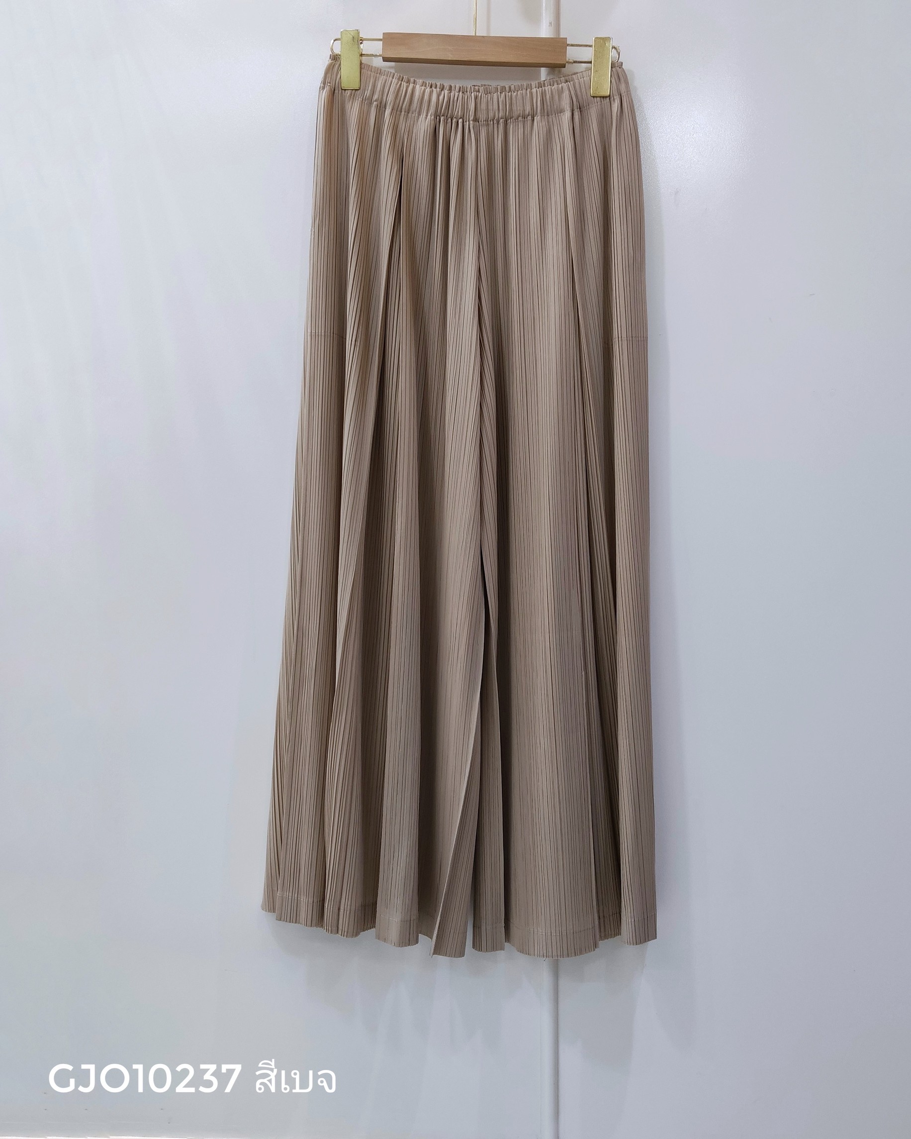 ยาว36นิ้ว! 2MUAY รุ่น GJO10237 กางเกงพลีทคุณภาพ FLOWY WIDE LEG PLEATED PANT 9 สี FREE SIZE