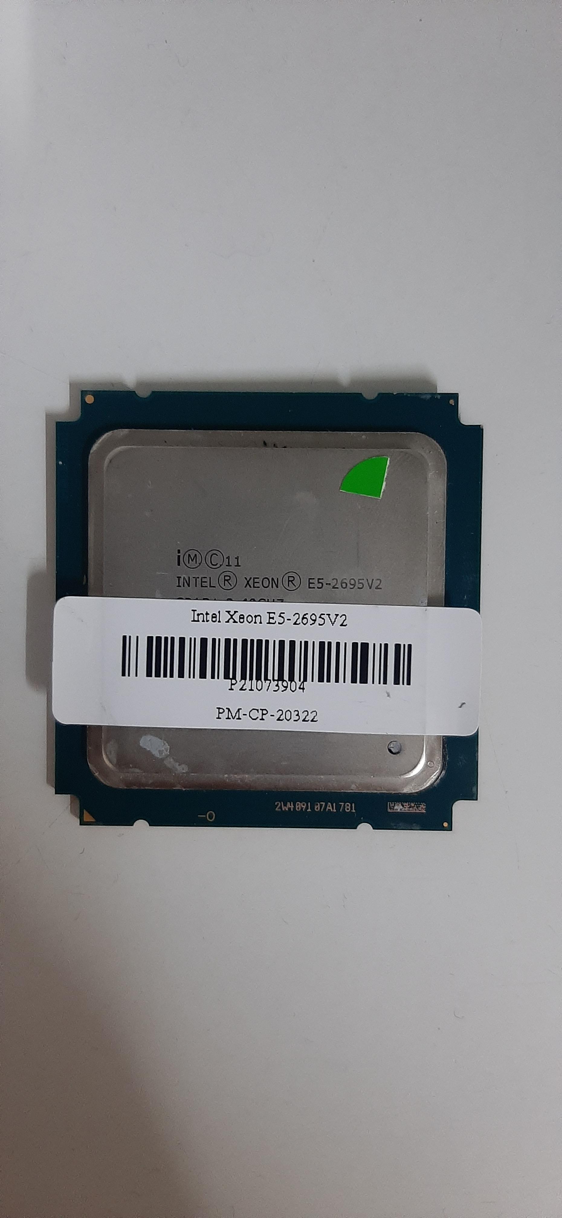 หน่วยประมวลผลมือสอง สภาพดี Intel Xeon E5-2695V2 FCLGA2011 3.20 GHz 12คอร์ 24เธรด ประกันร้าน 1 เดือน