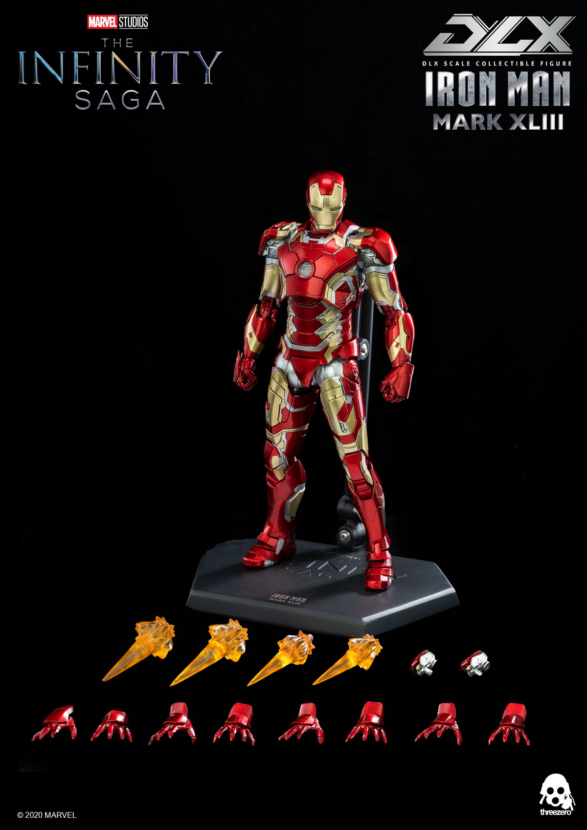 [พร้อมส่ง]Threezero DLX : Iron Man [Re-issue]- 3Z0247 : Mark43