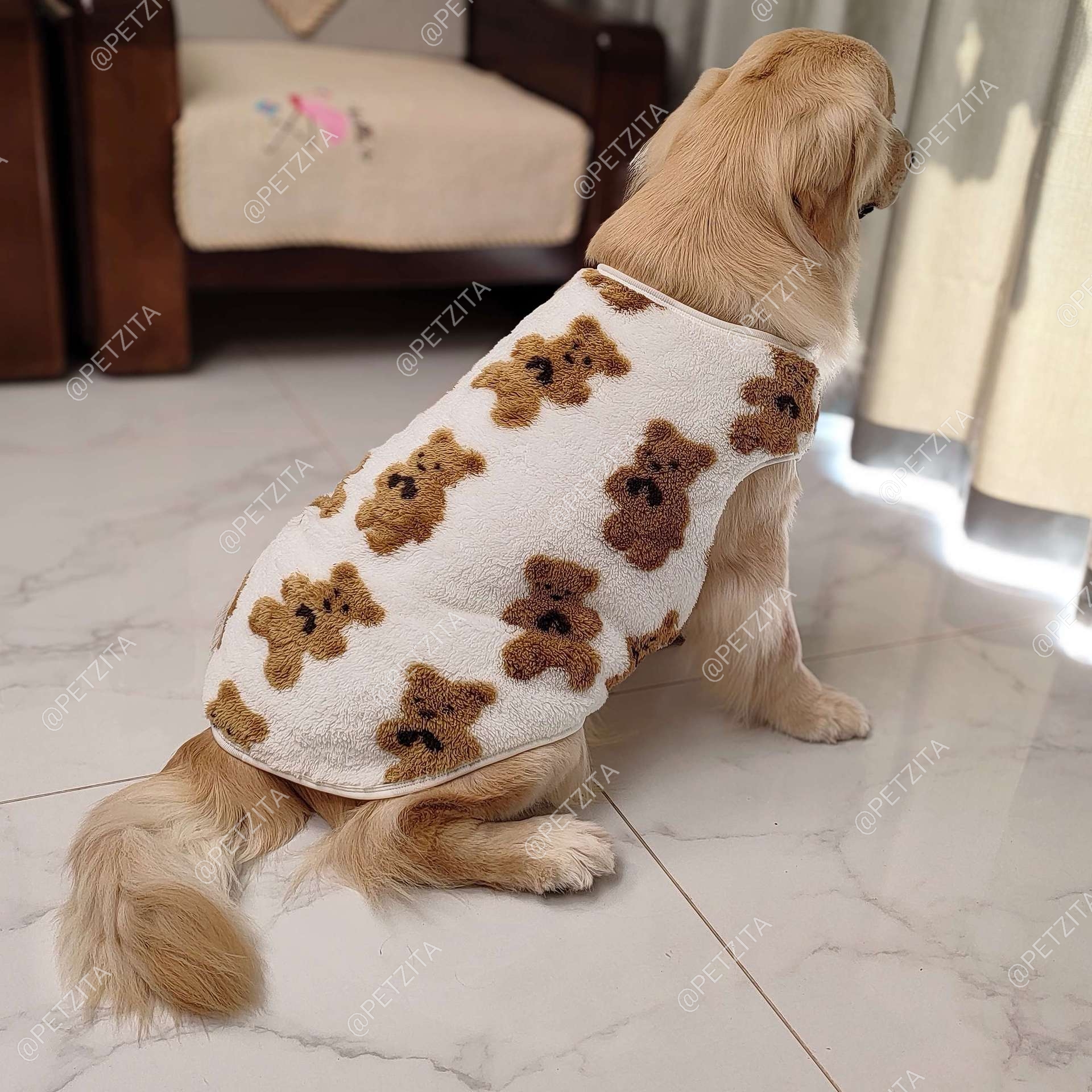 🇹🇭พร้อมส่ง🇹🇭 🐶🐕 เสื้อผ้าสำลีขนปุยนุ่มนิ่ม สำหรับ สุนัขพันธุ์กลาง ถึง หมาใหญ่