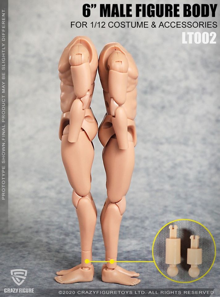 [สั่งจอง]Crazy Figure LT002 1/12 The head carves the multi joint movable male body