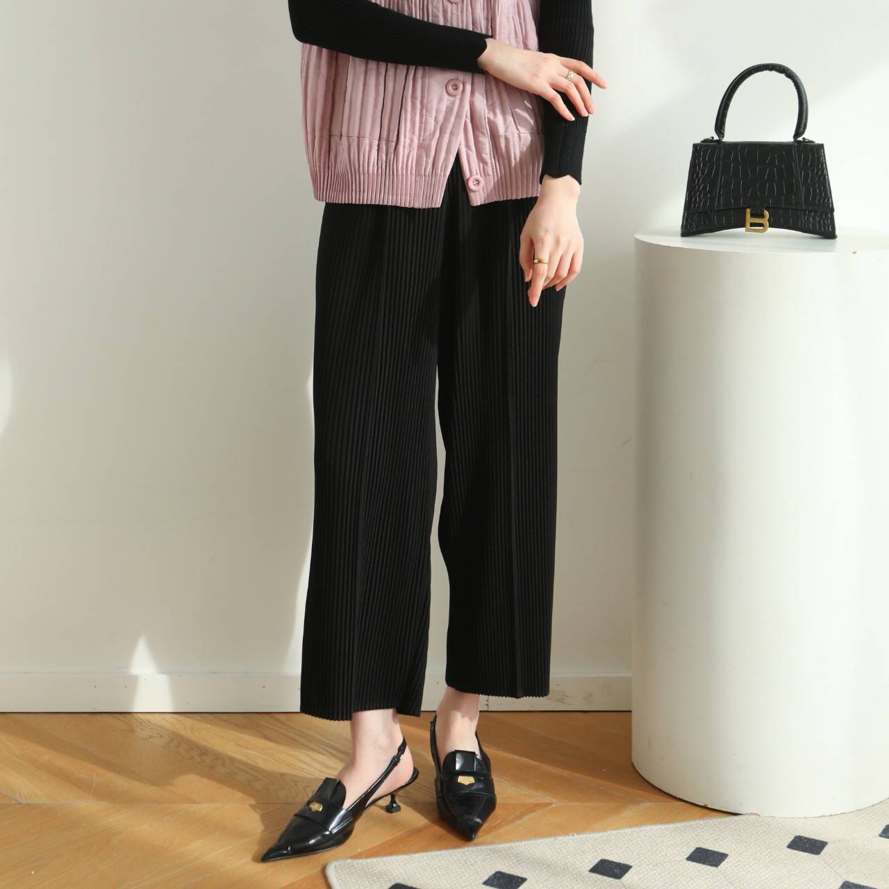 ยาว 36นิ้ว 2MUAY รุ่น GJO2255 กางเกงผู้หญิง กางเกงพลีทคุณภาพ 13สี FREE SIZE THICK STRAIGHT PLEATED PANTS