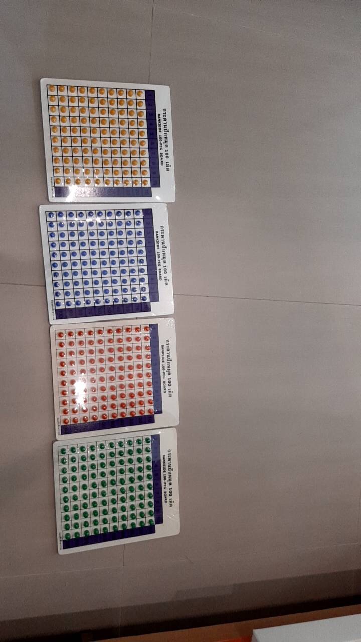 กระดานปักหมุด 100 เม็ด - นับเลข,ของเล่นเสริมพัฒนาการ, ของเล่นเด็กอนุบาล, สื่อการสอนเด็กอนุบาล