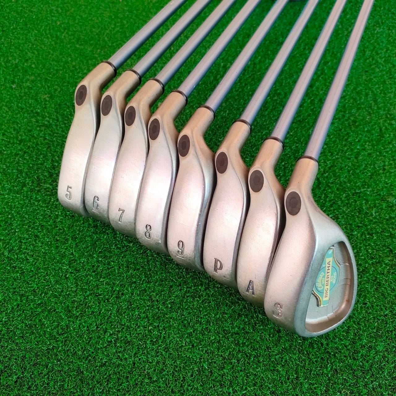 **ไม้กอล์ฟสำหรับผู้หญิง** ชุดเหล็ก CALLAWAY BIG BERTHA X-12 LADY มีเหล็ก 5-9 เเละ PW AW SW ก้าน SUPER JV200 FLEX L