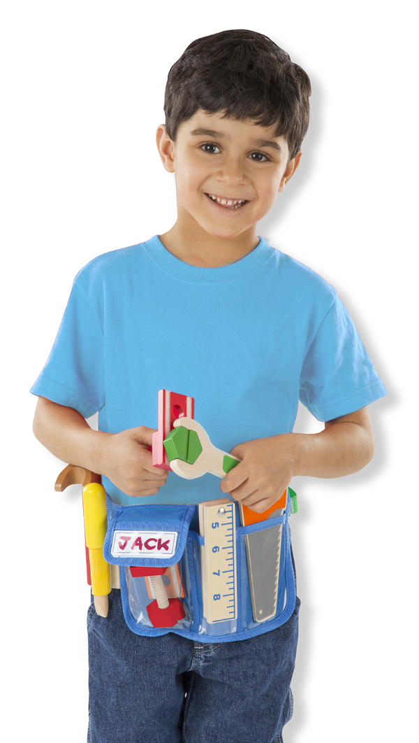 ชุดกระเป๋าเครื่องมือช่างแบบพกพา ส่งเสริมทักษะในเรื่องการนับ การเรียงลำดับ Deluxe Tool Belt Set Melissa&Doug, ของเล่นเสริมพัฒนาการ, ของเล่น