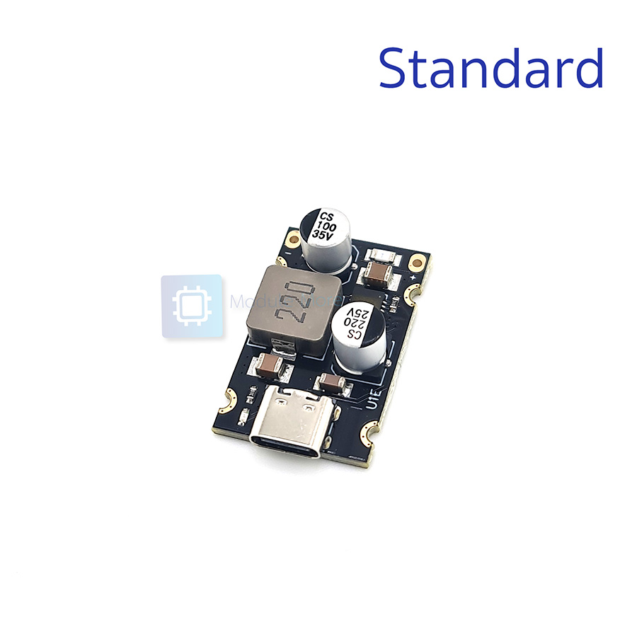 โมดูลจ่ายไฟ ชาร์จเร็ว PD 65W Type-C จากแรงดันไฟ 10-30VDC High-Efficiency DC-DC Fast charging PD module