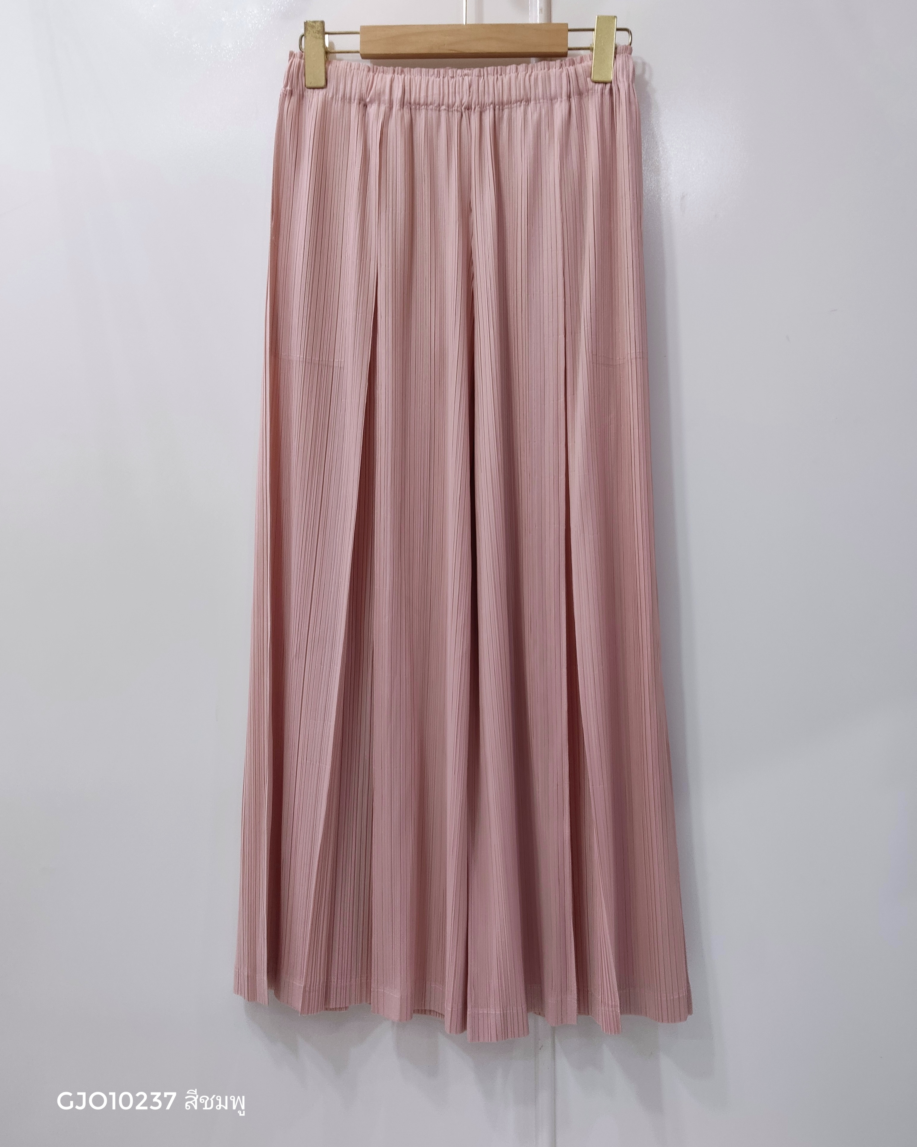 ยาว36นิ้ว! 2MUAY รุ่น GJO10237 กางเกงพลีทคุณภาพ FLOWY WIDE LEG PLEATED PANT 9 สี FREE SIZE