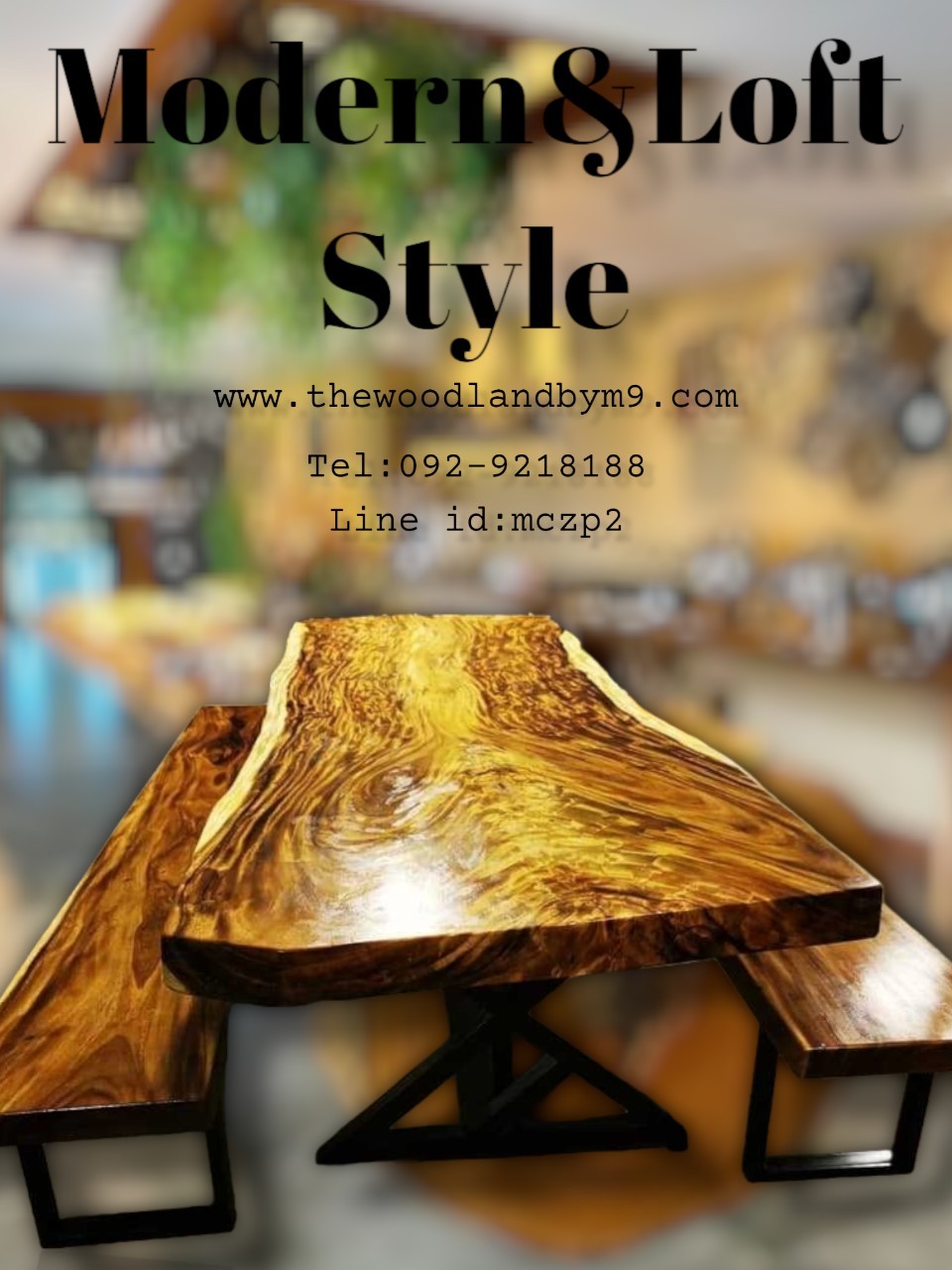 💎#งานไม้ฉำฉาโครงเหล็กอย่างดี💡#Furniture #Industriastyle 🔖#loftstyle #MODERNstyle💸 14-09-003