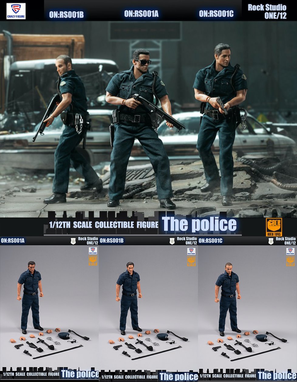 [สั่งจอง]ROCKTOYS RS001A/B/C 1/12 The Police D Kind [3 figure set]