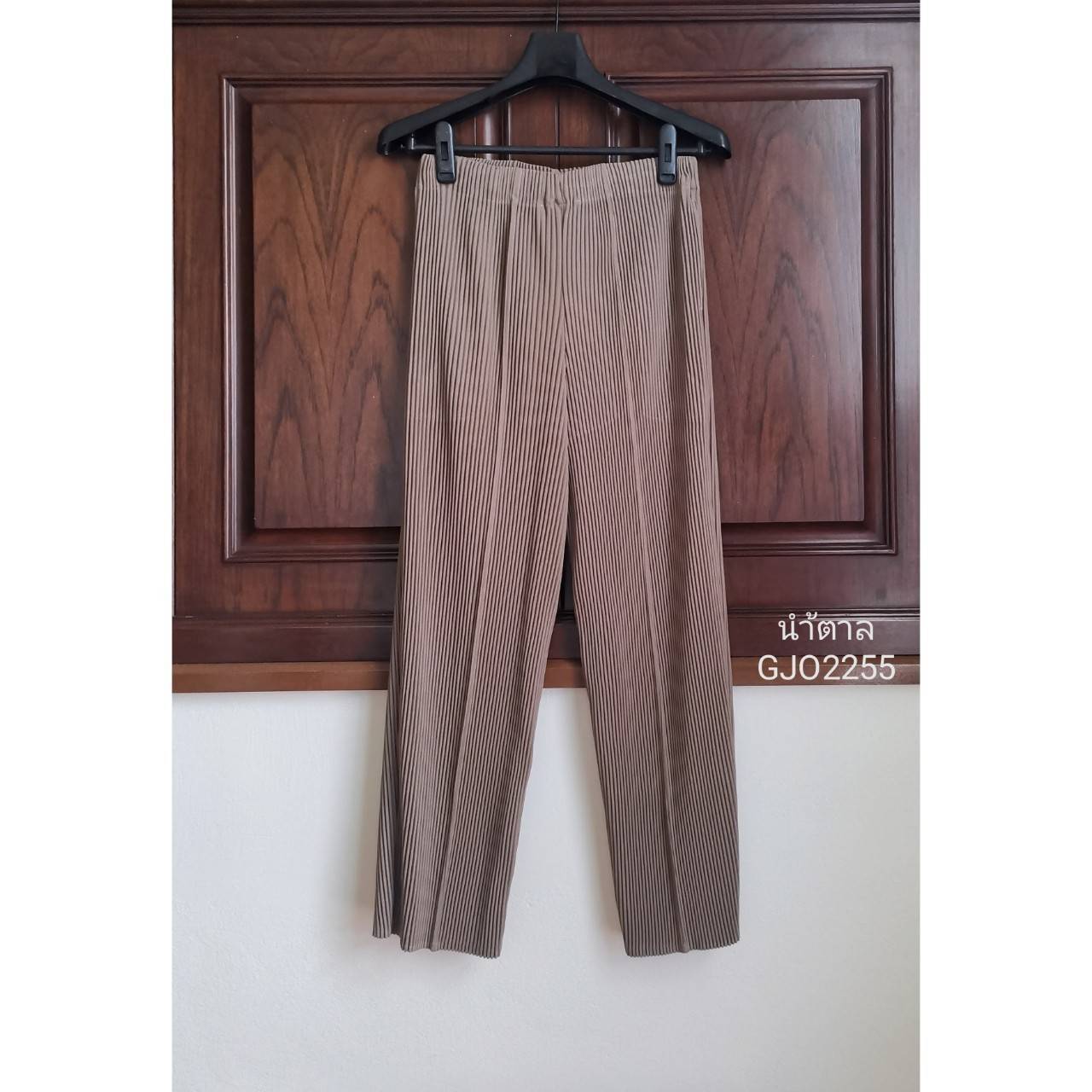 ยาว 36นิ้ว 2MUAY รุ่น GJO2255 กางเกงผู้หญิง กางเกงพลีทคุณภาพ 13สี FREE SIZE THICK STRAIGHT PLEATED PANTS