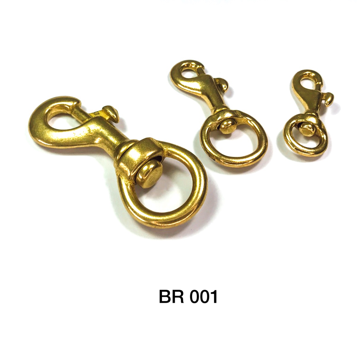 BR001 ตะขอกระเป๋า ตะขอคอหมาทองเหลืองแท้อะไหล่ทองเหลืองแท้ *** ราคาต่อชิ้น***
