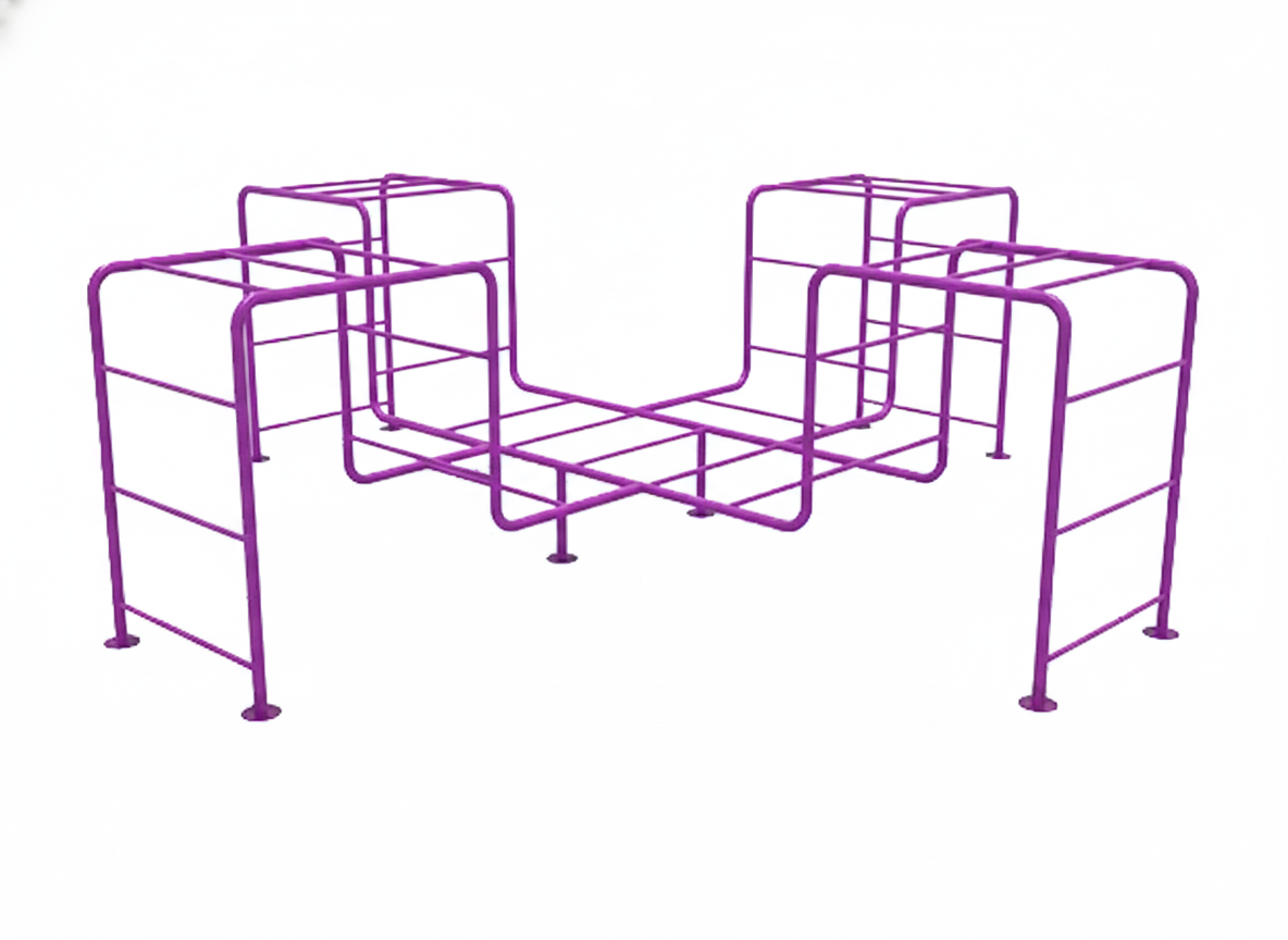 บาร์ปีนป่าย ตัว M เครื่องเล่นสนามเหล็ก เครื่องเล่นสนามกลางแจ้ง ของเล่น สั่งผลิต 10-20 วัน ขนาด300x300x150 ซม.