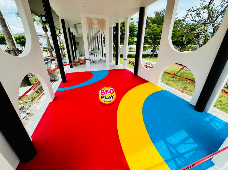 พื้นยาง epdm แบบเม็ดยางเทลวดลาย ทำความหนา10-35มม. ได้ พื้นยางสังเคราะห์ กันกระแทก สนามเด็กเล่นทั้งในร่ม และกลางแจ้ง,สนามกีฬา พร้อมส่ง ราคาโรงงาน