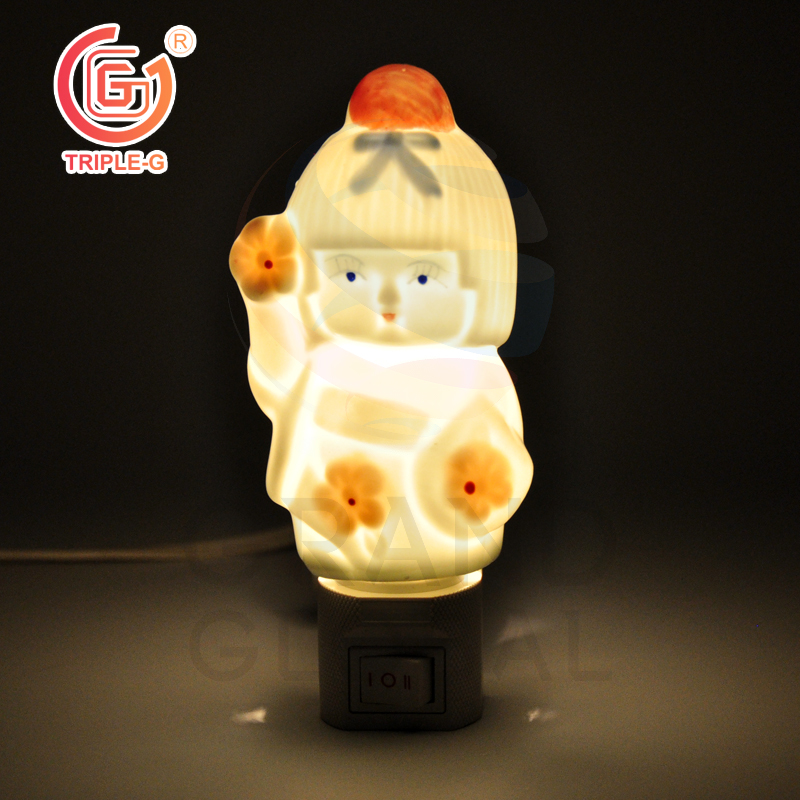 Night light aroma โคมไฟ อโรม่า โคมไฟหัวเตียง ไนท์ไลท์ โคม ไฟหัวเตียง ห้องนอน เซรามิก เสียบปลั๊กไฟ มีหลุม ใส่ น้ำหอม ได้