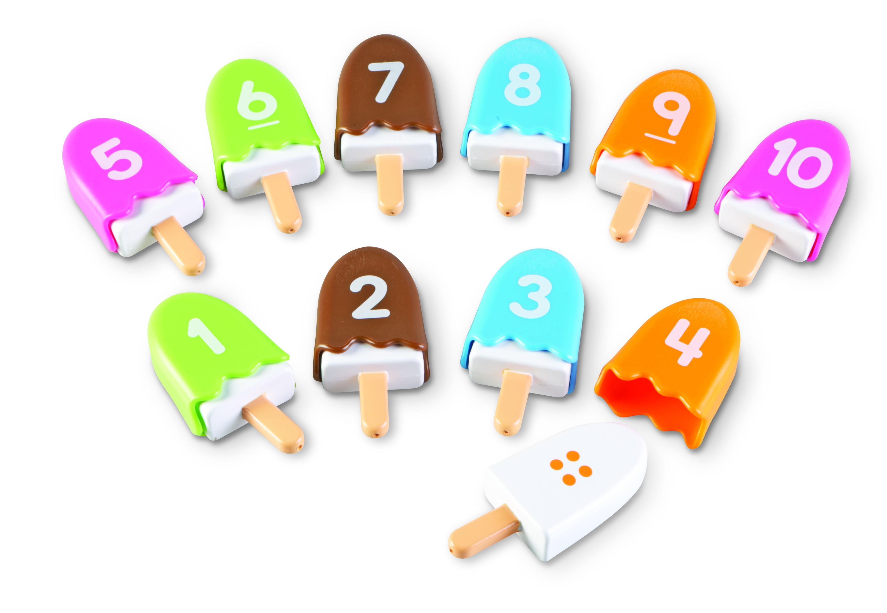 ชุดการเรียนรู้ตัวเลขกับไอศกรีมป๊อป , ไอศกกรีมนับเลข , ของเล่นเสริมพัฒนาการ ,ของเล่นเด็ก, สื่อการสอน คณิตศาสตร์