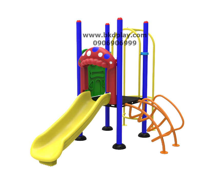 ชุดหอสไลด์-ปีนป่ายอนุบาล -4 เครื่องเล่นสนามเหล็ก เครื่องเล่นสนามกลางแจ้ง สนามเด็กเล่น สั่งผลิต 10-20 วัน ขนาด 180x290x200 ซม.