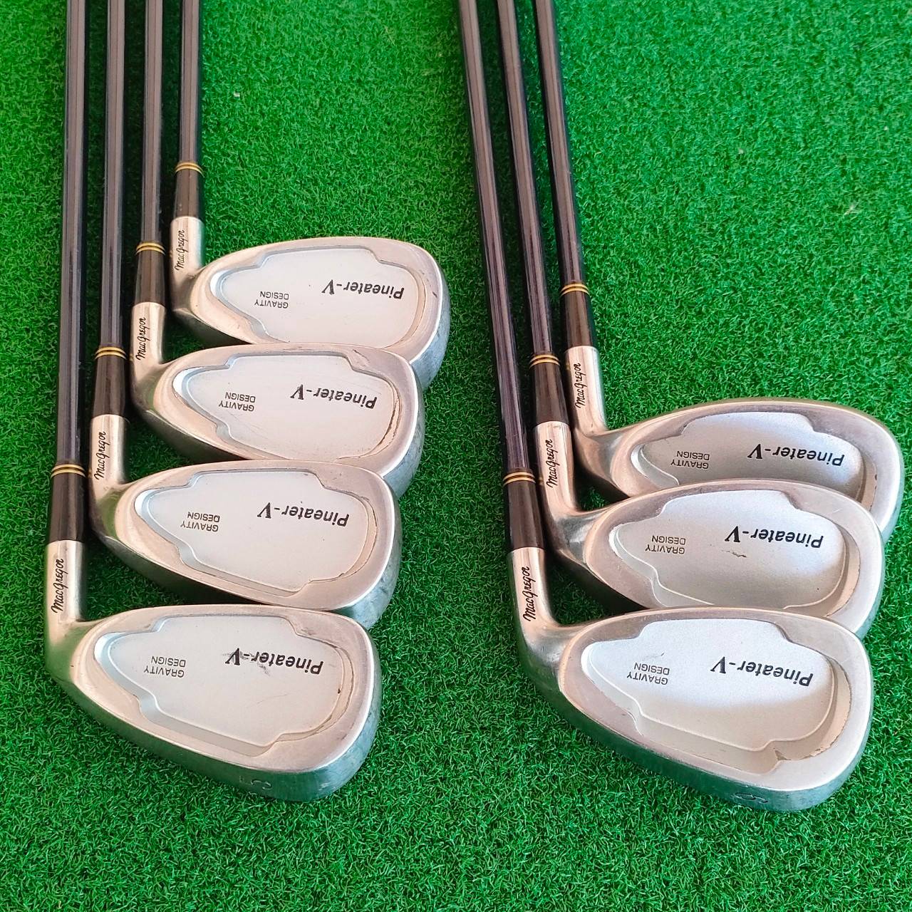 ชุดเหล็ก MACGRAGOR PINEATER-V ใบ CAVITY ตีง่าย ตีไกล ก้านกริพเดิม สวยหมดครับผม มีเหล็ก 5-9 PW SW ก้าน PINEATER-V FLEX R