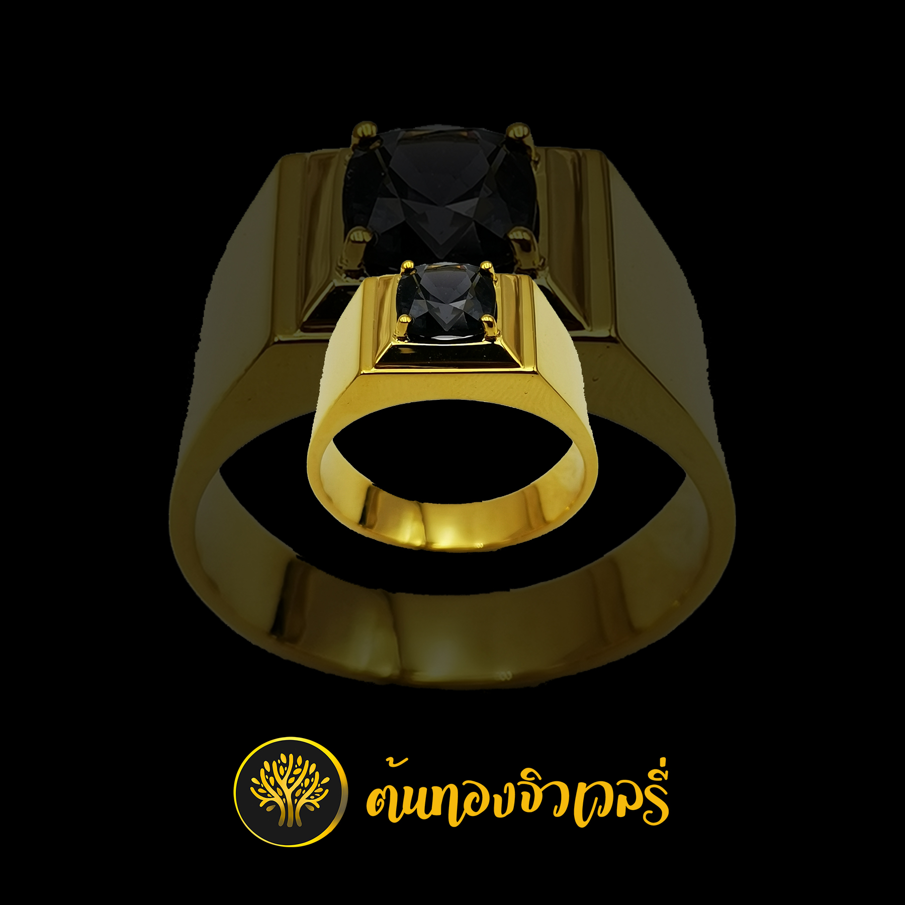 แหวนชาย พลอยนิล เรียบๆ เนียนๆ งานดีจัดๆ