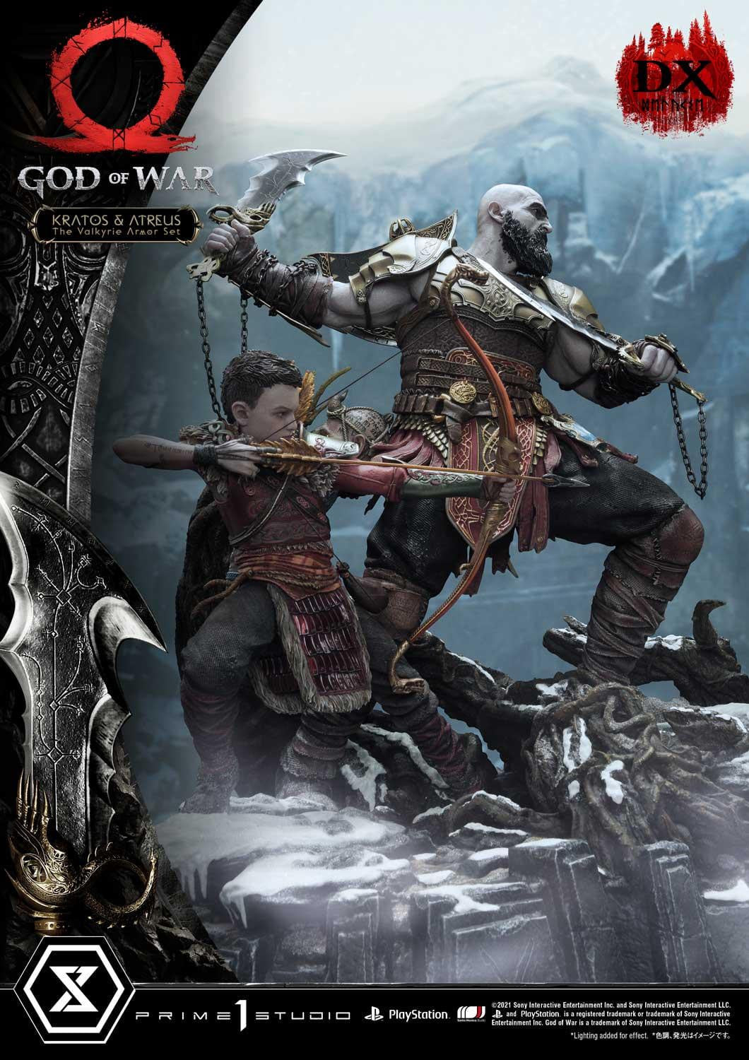 [สั่งจอง]Prime 1 Studio UPMGOW-03DX 1/4 : God of War - Kratos & Atreus The Valkyrie Armor Set (Deluxe Version)