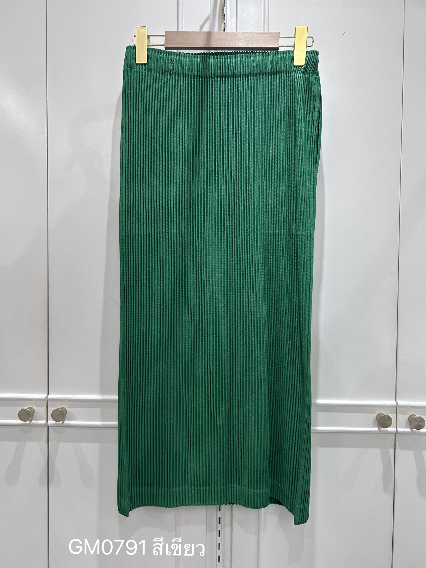 ยาว 32นิ้ว!! 2MUAY GM0791 กระโปรงอัดพลีทผ้าหนาทรงสอบ ไม่มีผ่า THICK PENCIL PLEATED SKIRT 11 สี FREE SIZE