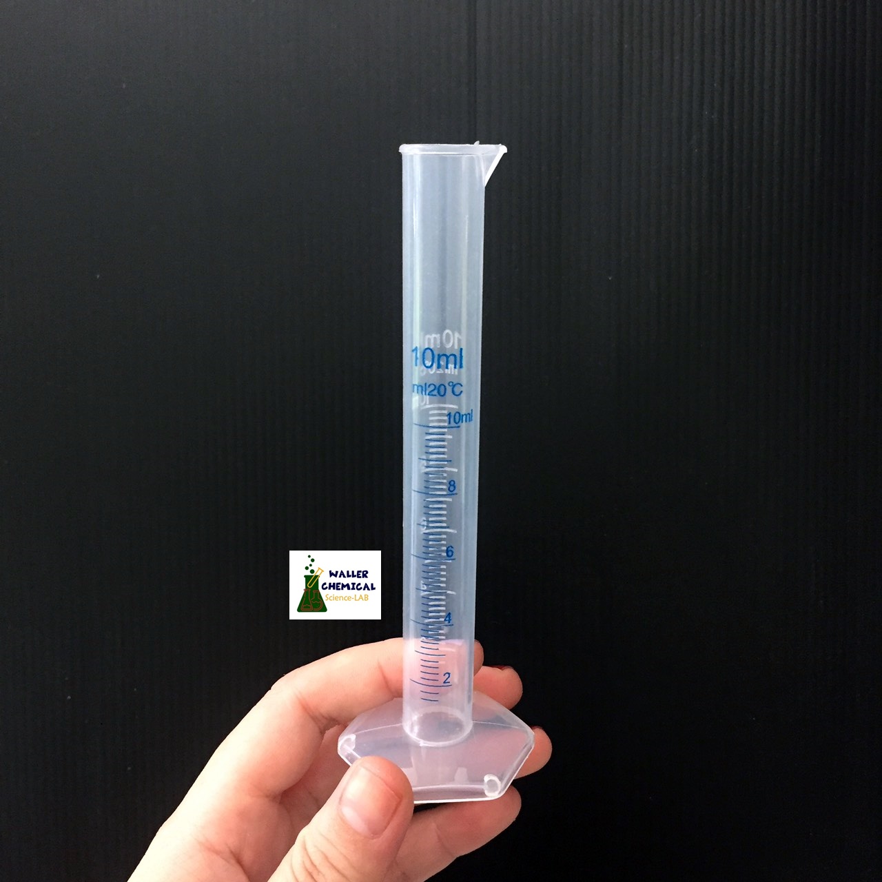 กระบอกตวงพลาสติก ขนาด 10ml สเกลสีฟ้า Cylinder Plastic (PP)