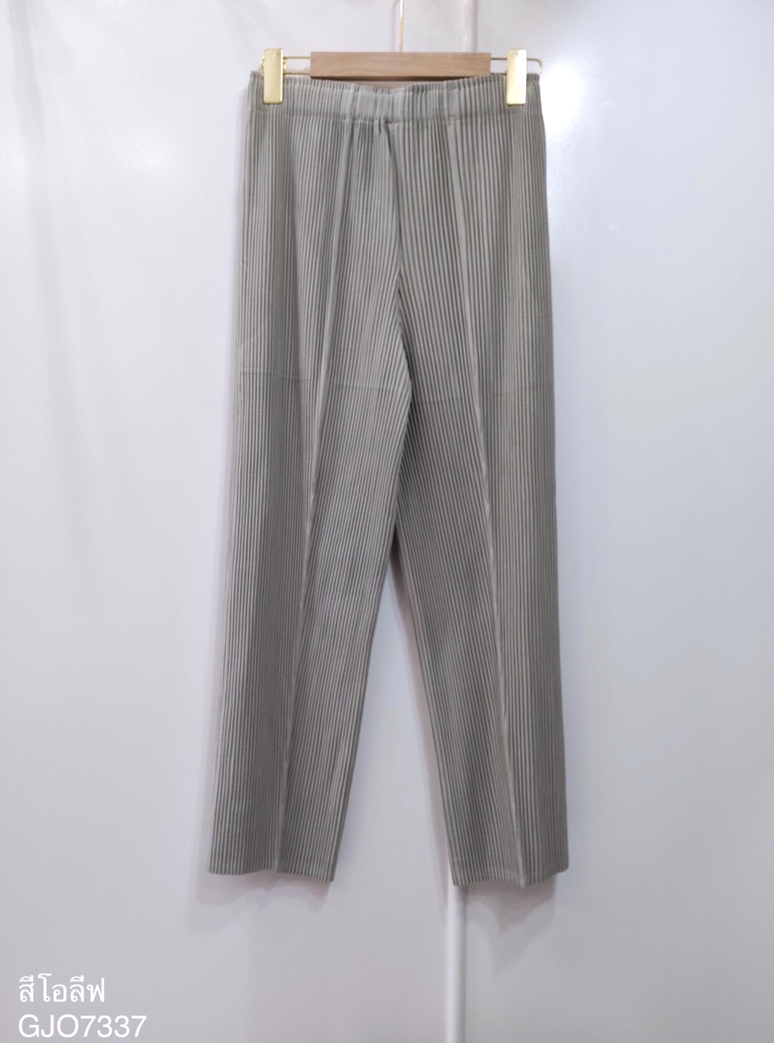 ยาว35นิ้ว! 2MUAY รุ่น GJO7337 กางเกงพลีทคุณภาพ THICK SLIM LEG PLEATED PANTS 10 สี FREE SIZE