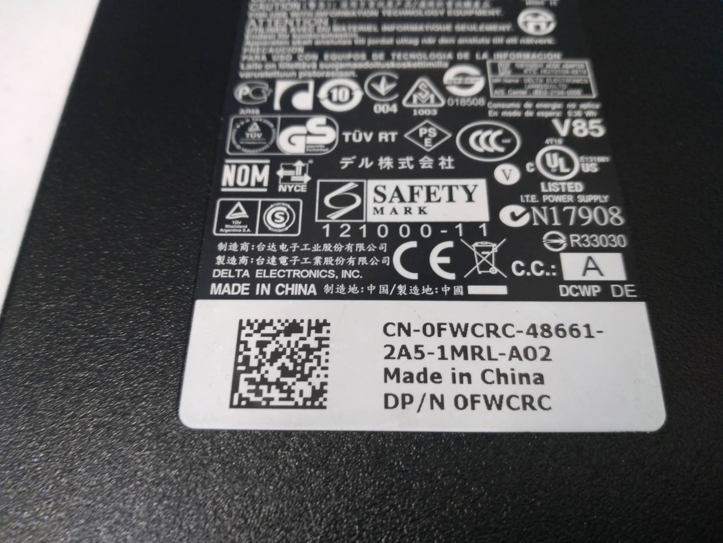 OEM 240W AC adapter for DELL Alienware 17 R4 R5 GA240PE1-00 0FWCRC NEW Genuine