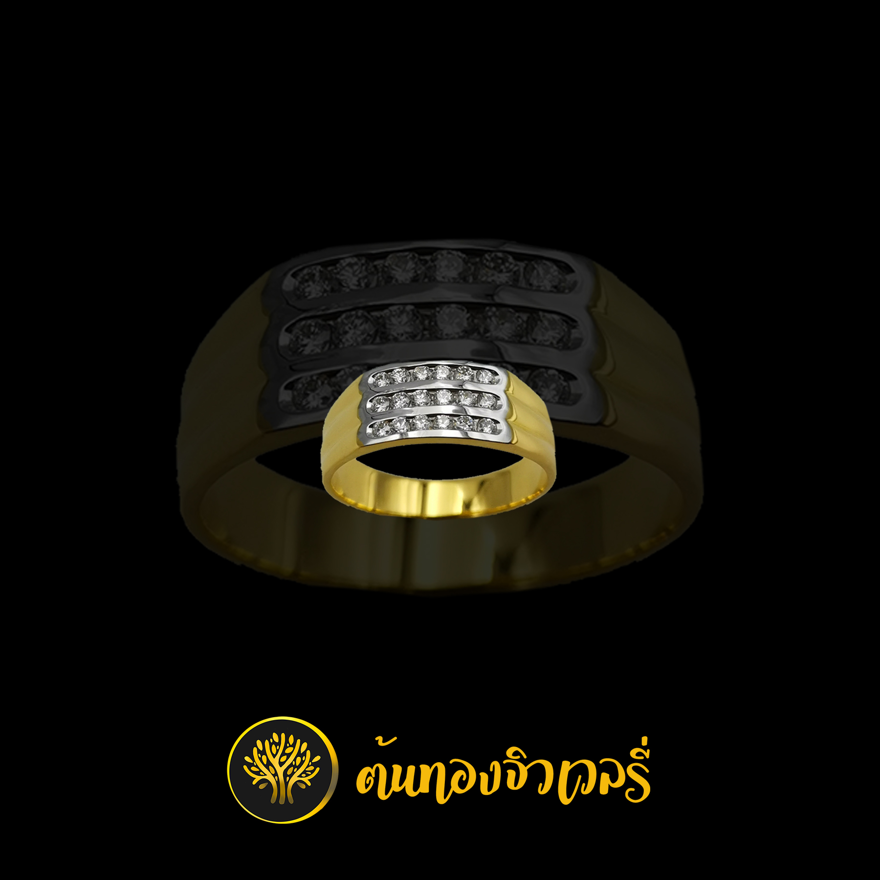แหวนทอง เพชรแถว3แถว แถวละ6เม็ด สวยจัดๆเลยครับ
